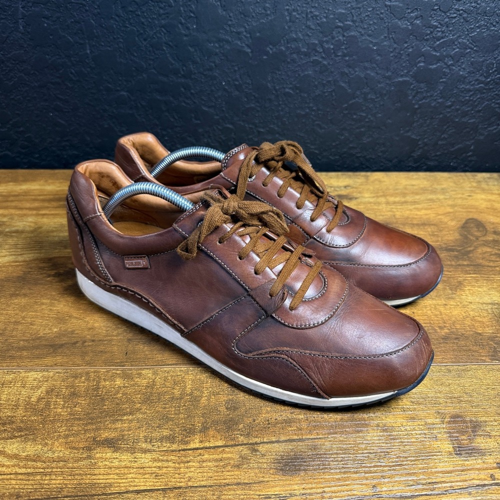 Pikolinos Liverpool M07-6075 Brown Leather Sneakers Mens 44